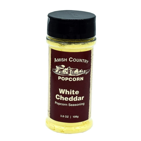 Amish Country Popcorn | White Cheddar Cheese - 3.8 oz Popcorn Seasoning | Old Fashioned, Non-GMO and Gluten Free