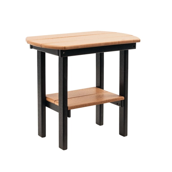 Amish Crafted Poly Oval End Table, Cedar on Black