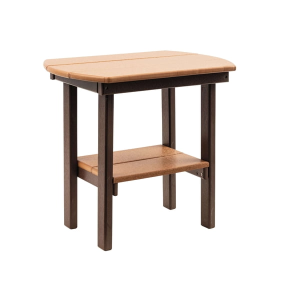 Amish Crafted Poly Oval End Table, Cedar on Tudor Brown