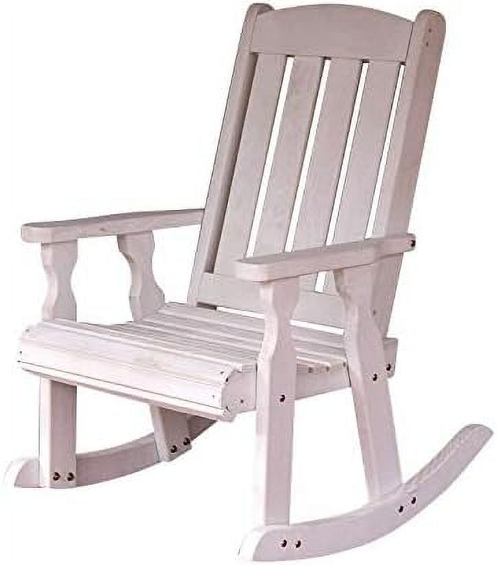 Stained Rocking Chair Amish Heavy Duty 600 Lb Mission Pressure Treated Rocking Chair (Semi ...