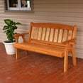 thumbnail image 1 of Amish Heavy Duty 800 Lb Mission Pressure Treated Garden Bench(4 Foot, Oak Stain), 1 of 11