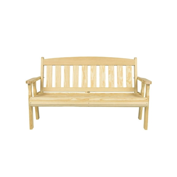 Amish Heavy Duty 800 Lb Mission Pressure Treated Garden Bench(4 Foot, Unfinished)