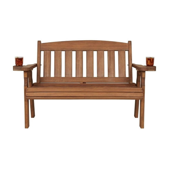 Amish Heavy Duty 800 Lb Mission Pressure Treated Garden Bench(5 Foot, Oak Stain)
