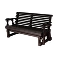 thumbnail image 1 of Amish Casual Heavy Duty 800 Lb Roll Back Pressure Treated Porch Glider with Cupholders, 5-Foot, Semi-Solid Black Stain, 1 of 10