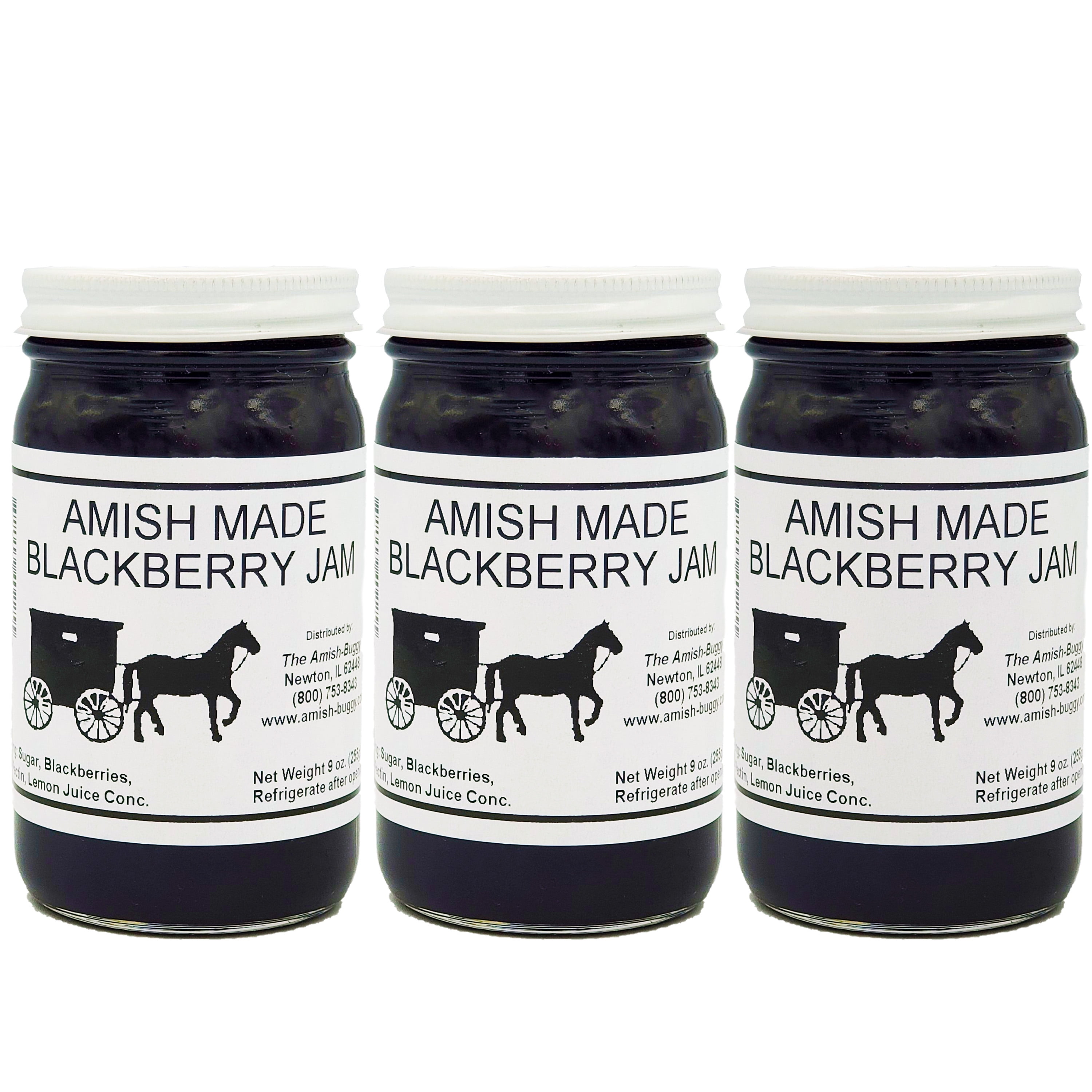 Amish Jam Blackberry - 8 Oz Set of Three Jars