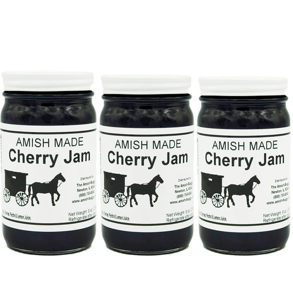 Amish Jam Cherry - "8 Oz. Jar - Qty 3"