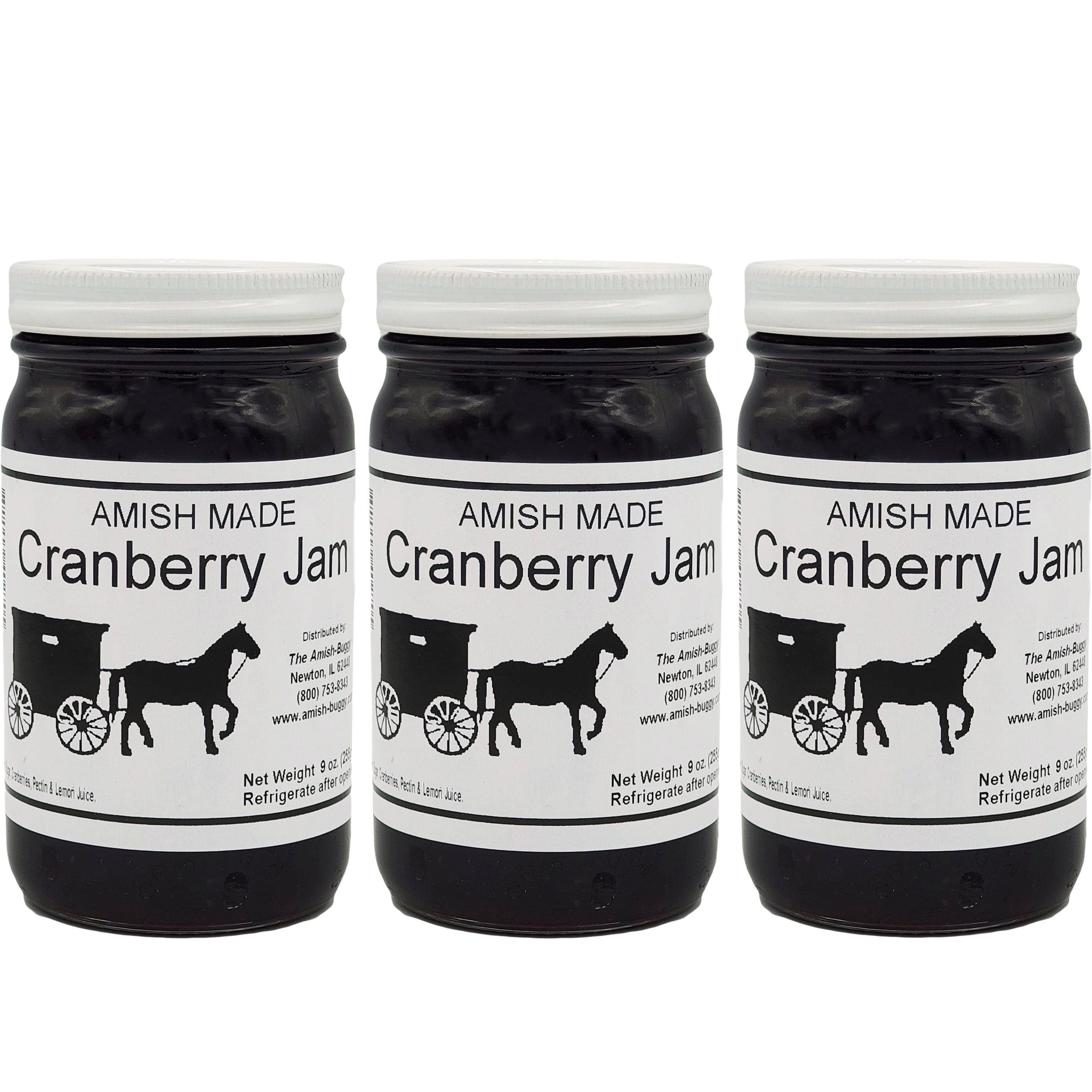 Amish Jam Cranberry - "8 Oz. Jar - Qty 3"