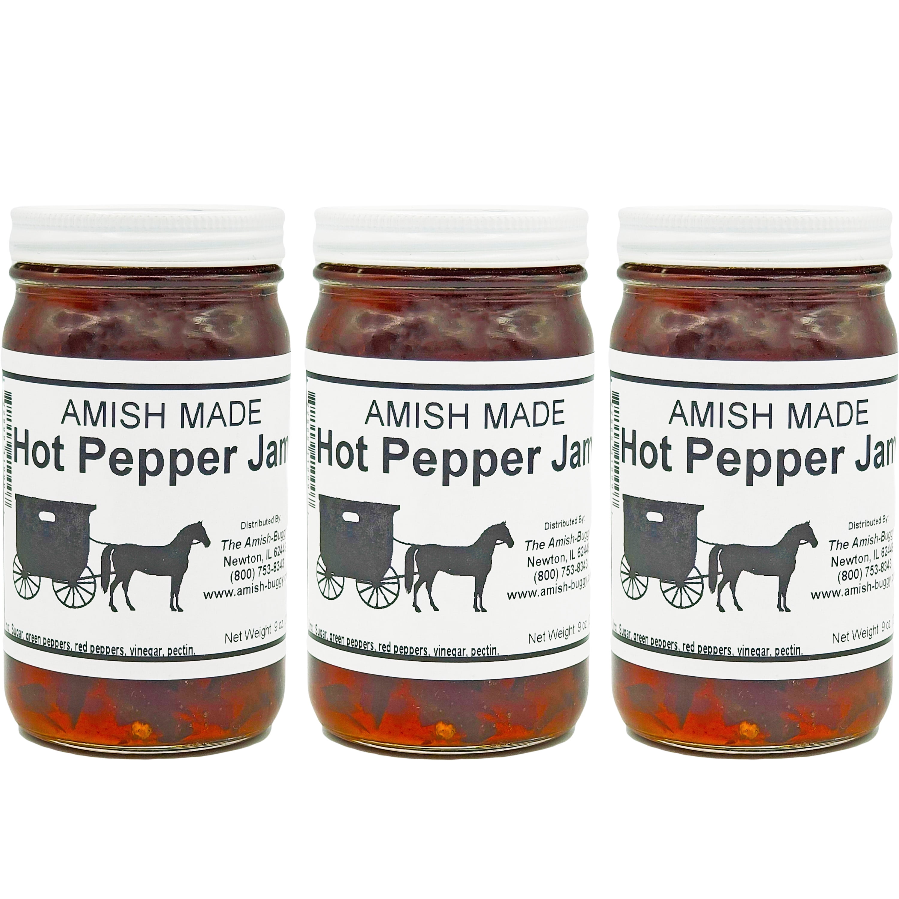 Amish Jam Hot Pepper - "8 Oz. Jar - Qty 3"