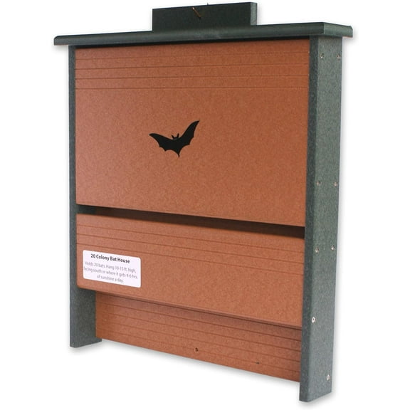 Amish-Made 20-Colony Bat House Shelter Box, Eco-Friendly Poly Lumber