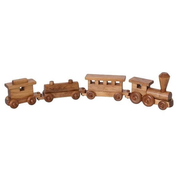 Amish-Made 24" Wooden Toy Train Set