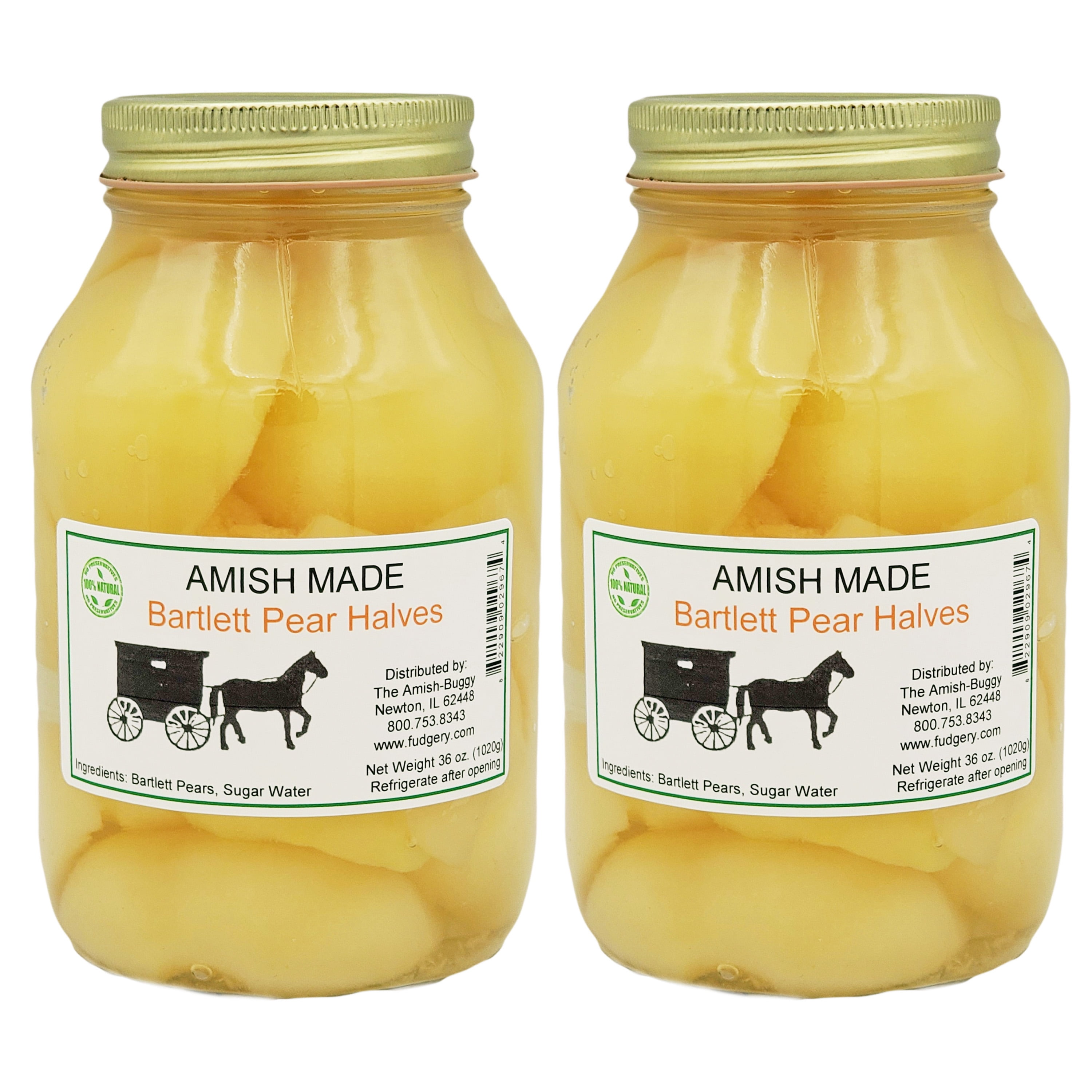 Amish Made Canned Fruit (Bartlett Pear Halves (2-32 oz. Jars))