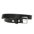 thumbnail image 1 of Amish-Made Cowhide Casual Leather Belt, Work Belt with Chrome Buckle and Snaps, 1/8" Thick and 1.25" Wide, Black, 22", 1 of 5