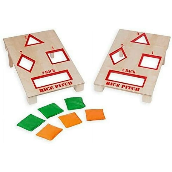 Amish-Made Indoor/Outdoor Rice Pitch Game Similar to Cornhole or Bean Bag Toss