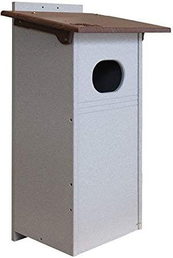 Amish Made Recycled Plastic Wood Duck House, Brown and Gray