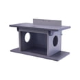 thumbnail image 1 of Amish-Made Squirrel House Feeder, Eco-Friendly Poly Lumber Post-Mount Decorative Feeder Gray/Light Gray, 1 of 5
