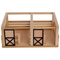 thumbnail image 1 of Amish-Made Toy Wooden 2 Stall Horse Stable, 1 of 4