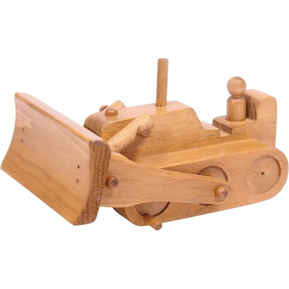 Amish-Made Wooden Bulldozer Toy, Kid Safe Finish