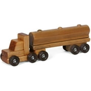 Amish-Made Wooden Semi Tanker Truck Toy