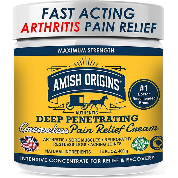 Amish Origins Deep Pain Relief Cream, 14 Fl Oz Walmart