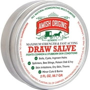 Amish Origins Drawing Salve Ointment 2 oz – Salve Drawing Ointment, Drawing Salve, First Aid Ointment, Hand Salve for Everyday Skin Care
