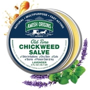 Amish Origins Old Time Chickweed Salve 2 fl oz Natural Skin Salve with Olive Oil & Beeswax Moisturizing Skin Care Balm