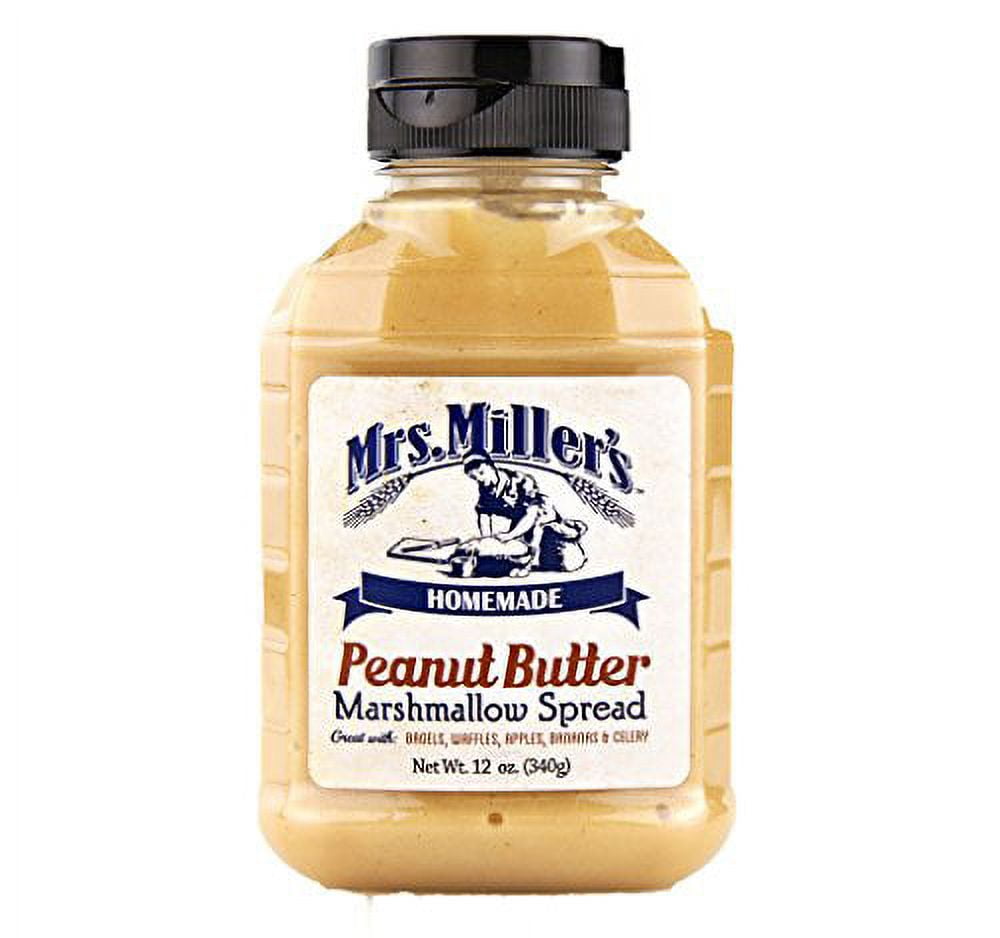 Amish Peanut Butter Marshmallow Whip - 6 / 12 Oz. Bottles, Mrs Millers Brand