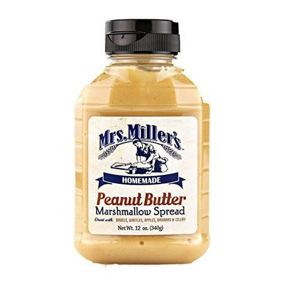 Amish Peanut Butter Marshmallow Whip - 6 / 12 Oz. Bottles, Mrs Millers Brand