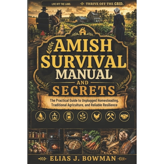 Amish Survival Manual and Secrets: The Practical Guide to Unplugged Homesteading, Traditional Agriculture, and Reliable , (Paperback)