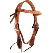 Challenger USA Horse Saddle Tack Bridle Western Leather Headstall PONY 78RT13RB