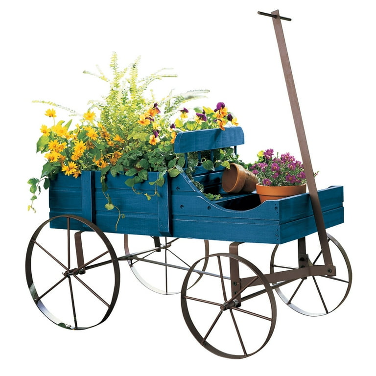 Collections Etc Amish Wagon Indoor/Outdoor Decorative Planter - Green Collections Etc Amish Wagon Indoor/Outdoor Decorative Planter - Green