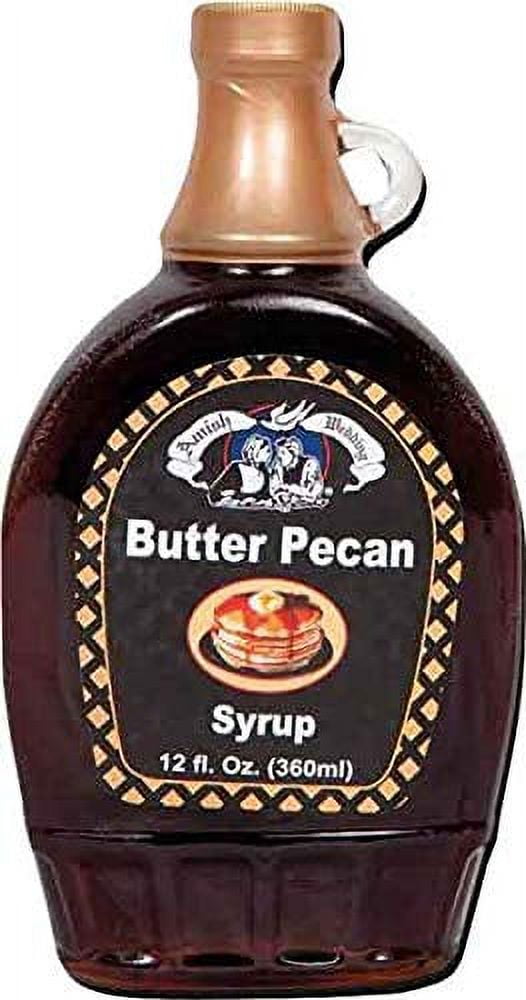 Amish Wedding Foods Butter Pecan Flavored Pancake & Waffle Syrup, 2-Pack 12 fl. oz. Bottles