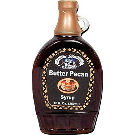 Amish Wedding Foods Butter Pecan Flavored Pancake & Waffle Syrup, 2-Pack 12 fl. oz. Bottles