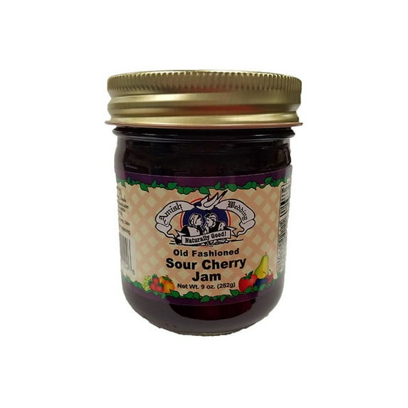 Amish Wedding Foods Old Fashioned Sour Cherry Jelly, 3-Pack 9 oz. (252g) Jars