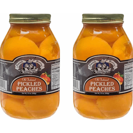 Amish Wedding Foods Pickled Peach Halves, 2-Pack 32 oz. Jars