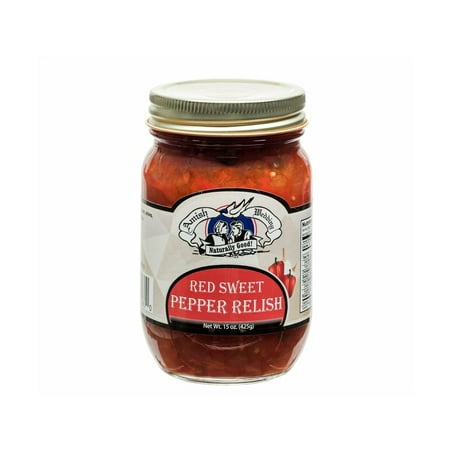 Amish Wedding Foods Red Sweet Pepper Relish, 3-Pack 15 oz. Jars