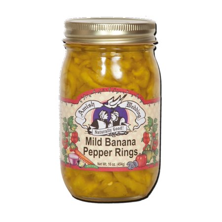 Amish Wedding Hot Banana Pepper Rings, 3-Pack 15 oz. Jars