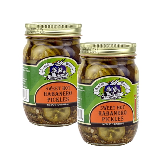 Amish Wedding Sweet Hot Habanero Pickles All Natural Locally Made 2 Jars
