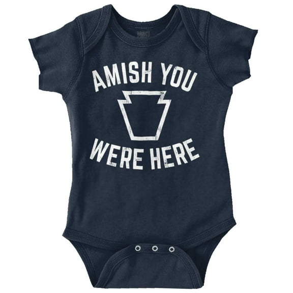 Amish You Were Here Pennsylvania Romper Boys or Girls Infant Baby Brisco Brands 6M