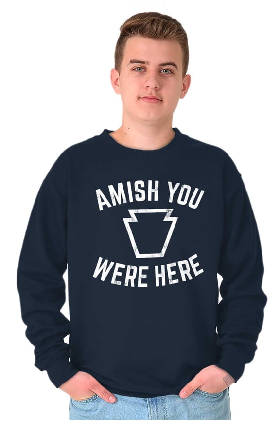 Amish You Were Here Pennsylvania Sweatshirt for Men or Women Brisco Brands S