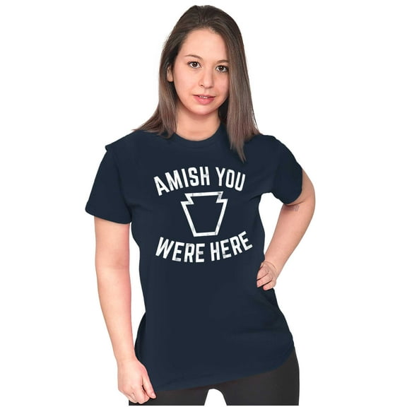 Amish You Were Here Pennsylvania Womens Slim Fit Graphic Tee Brisco Brands S