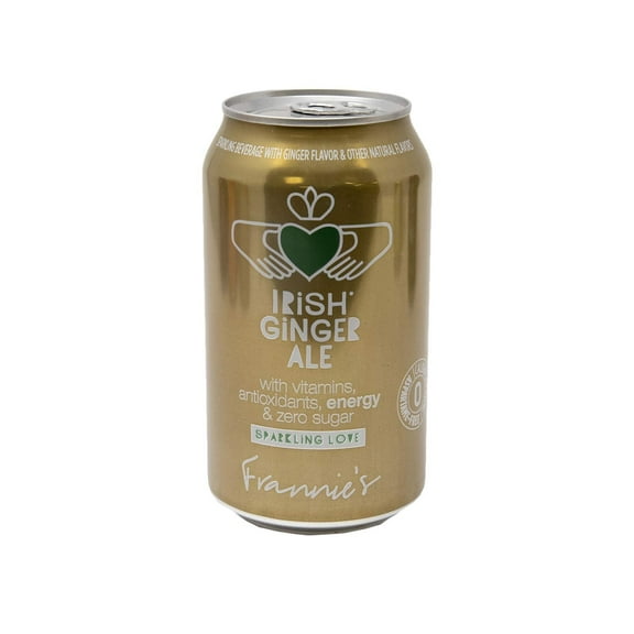 AmishTastes Frannies Sparkling Irish Ginger Ale, Protected With High-Density Foam, 12 Oz. Pack of 8