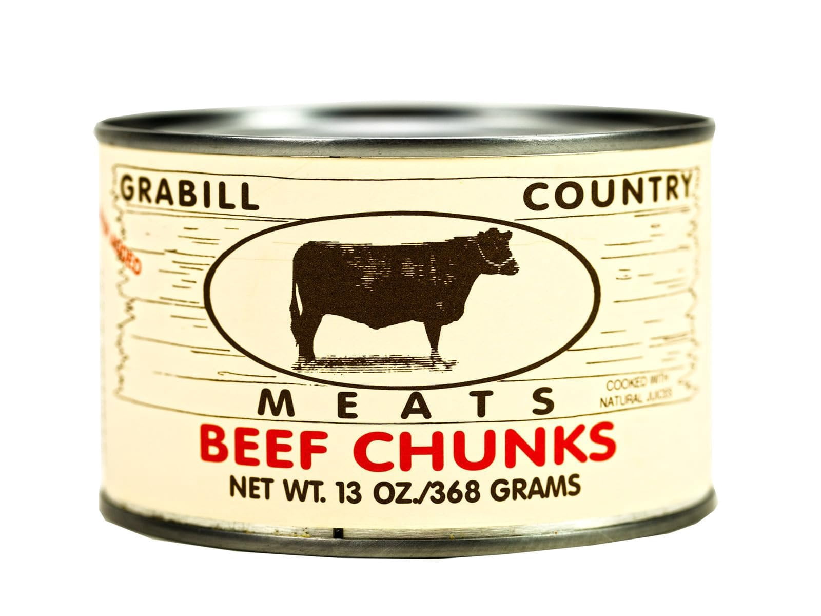 AmishTastes Grabill Canned Beef Meat Chunks, Fully Cooked RTE Healthy Emergency Food, Long Shelf Life, 13 Oz. Pack of 2