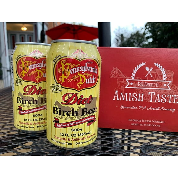AmishTastes PA Dutch Diet Birch Beer, Protected With High-Density Foam, Favorite Amish Drink, 12 Oz. Pack of 8