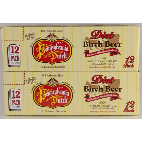 AmishTastes PA Dutch Diet Birch Beer in Yummy Goodness Box, Protected With High-Density Foam, 12 Oz. Case of 24