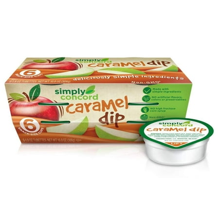 AmishTastes Simply Concord 'Clean Label' Caramel Apple Dip, No HFCS, Single-Serve Tubettes Pack of 2