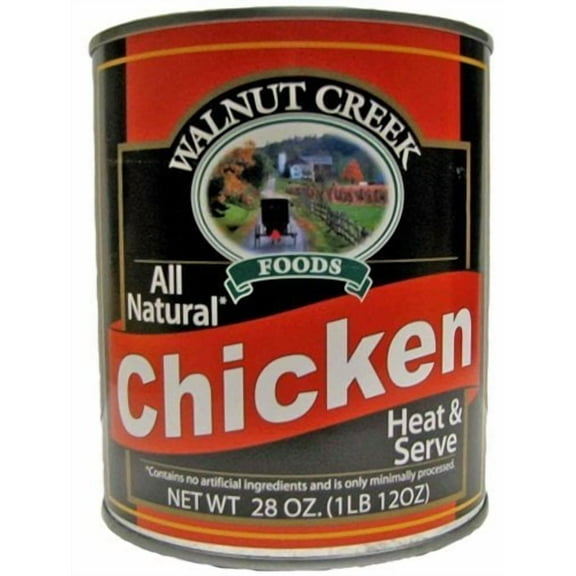 AmishTastes Walnut Creek Canned Boneless Chicken Pieces, All Natural, Heat & Serve, 28 Oz. Pack of 2