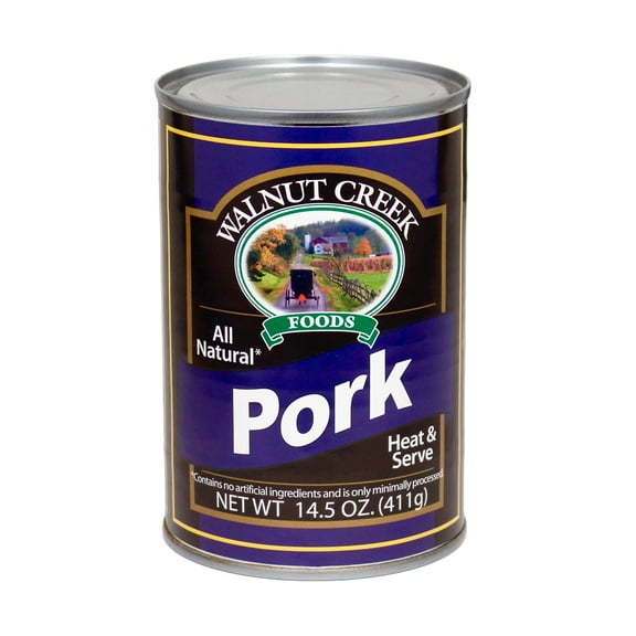 AmishTastes Walnut Creek Canned Pork Chunks, All Natural, Heat & Serve, 14.5 Oz. Pack of 2