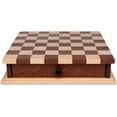 thumbnail image 1 of AmishToyBox.com Deluxe Chess/Checkers Wooden Game Board Set - with Pullout Storage Drawer - with Chess and Checkers Pieces 18" Wide Board, 1 of 7
