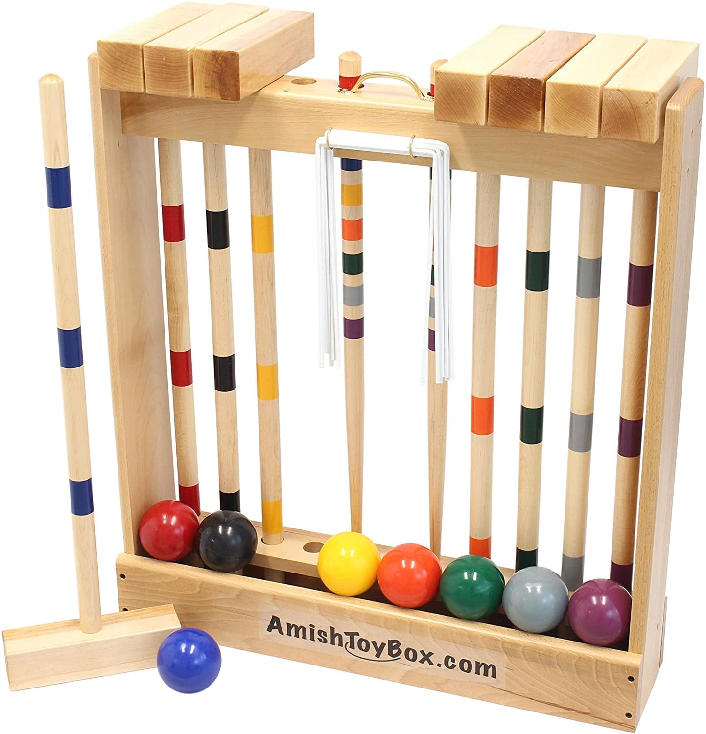 Family Tradition 8Player Croquet Set with Wooden Stand