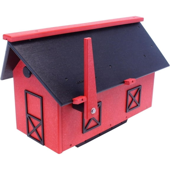 AmishToyBox.com, Large, Poly Lumber Barn Style Mailbox, Post Mount